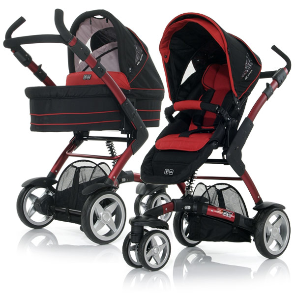 Универсальная коляска 2 в 1 ABC Design 3-Tec Cherry-black 